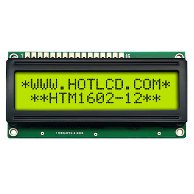 ماژول LCD با کاراکتر متوسط ​​16x2 زرد سبز رنگ HTM1602-12