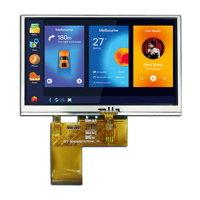 LCD مقاومتی 3.3 ولت 4.3 اینچ، 800x480 LCD TFT 4.3 اینچ TFT-H043A10SVIST5R40