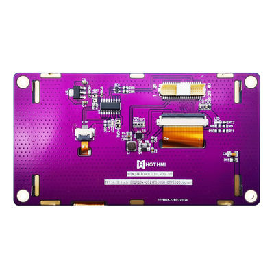 صفحه نمایش 4.3 اینچی 800x480 LVDS TFT صفحه نمایش خازنی IPS TFT LCD