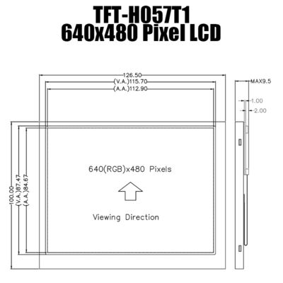 صفحه نمایش لمسی خازنی 5.7 اینچی IPS MIPI TFT LCD برای کنترل صنعتی
