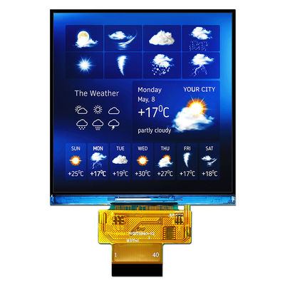 صفحه نمایش 4 اینچی 480x480 Dots مربع TFT LCD نور خورشید قابل خواندن SPI RGB ST7701S