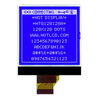 128X128 Chip On Glass LCD, UC1617S تک رنگ LCD گرافیکی HTG128128A