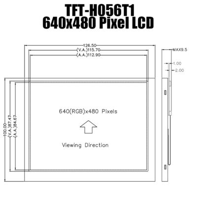 مانیتورهای 5.6 اینچی MIPI TFT LCD 640x480 IPS LCD برای کنترل صنعتی