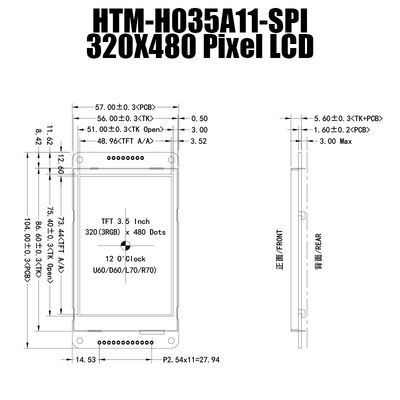 صفحه نمایش 3.5 اینچی LCD 320X480 SPI ماژول TFT با برد کنترل LCD
