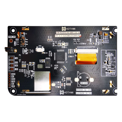 صفحه نمایش لمسی مقاومتی UART 4.3 اینچی TFT LCD 800x480 با برد کنترل LCD