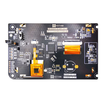 صفحه نمایش لمسی خازنی UART 4.3 اینچی TFT LCD 800x480 با برد کنترل LCD