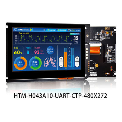 صفحه نمایش لمسی خازنی 4.3 اینچی UART TFT LCD 480x272 صفحه نمایش با برد کنترل LCD